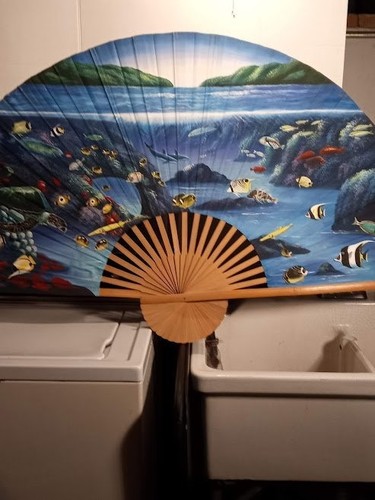 Ocean scene fan art inches - ocean, 60