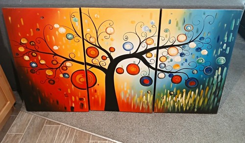 Abstract tree life - of, triptych