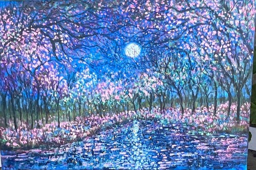 Original impressionist moon - impressionist,
